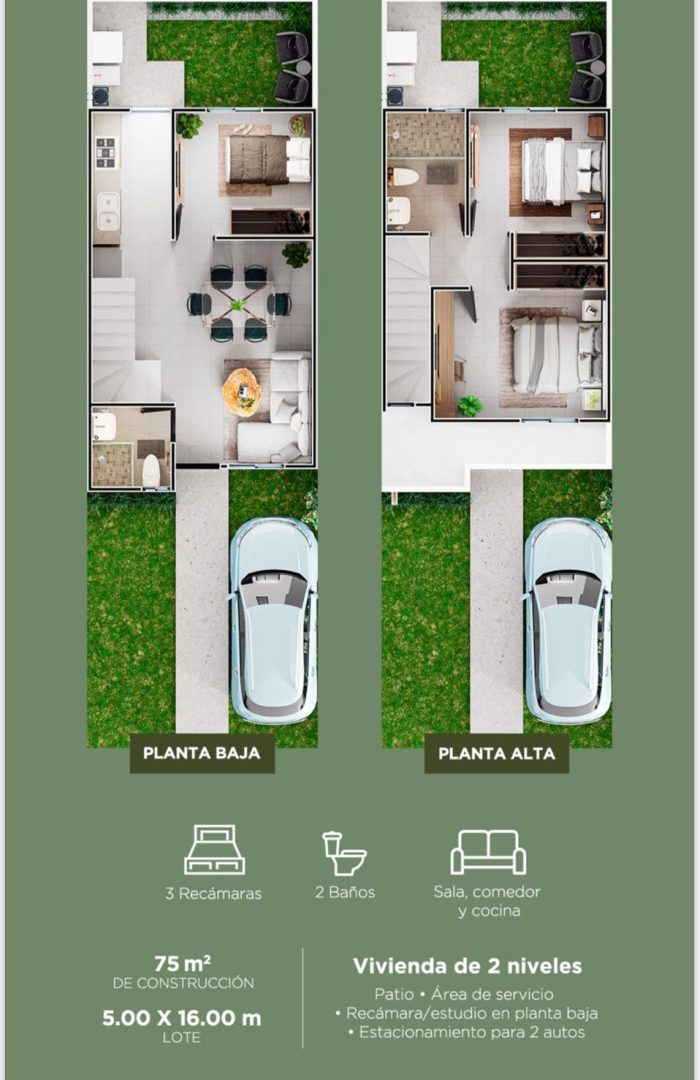 Modelo Cerezo 2 Casas Duplex en Perisur 2 Montanesa nuevas casas infonavit casas (4)