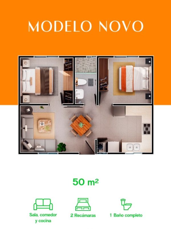 PERISUR 2 departamentos modelo novo